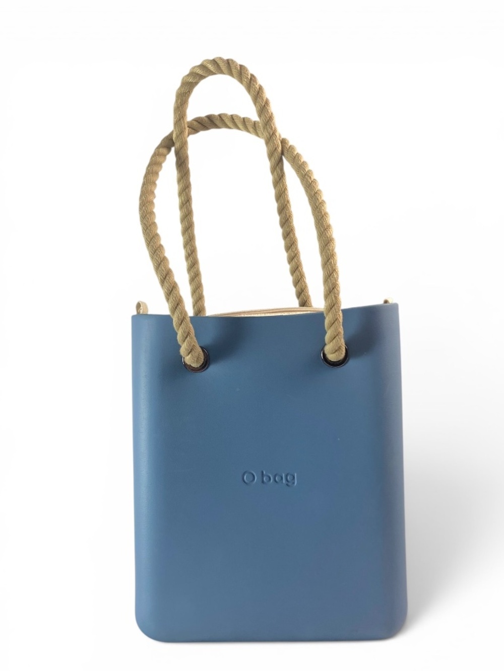 O Bag Obag Italian Waterproof Handbag Purse Tote w/removable Liner Rope Handles